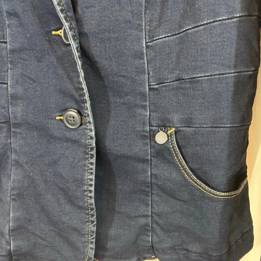 Sandwich Women’s Stretch Denim Blazer Jacket – Size 38 Early 2000s / Y2K Style - Picture 5 of 9